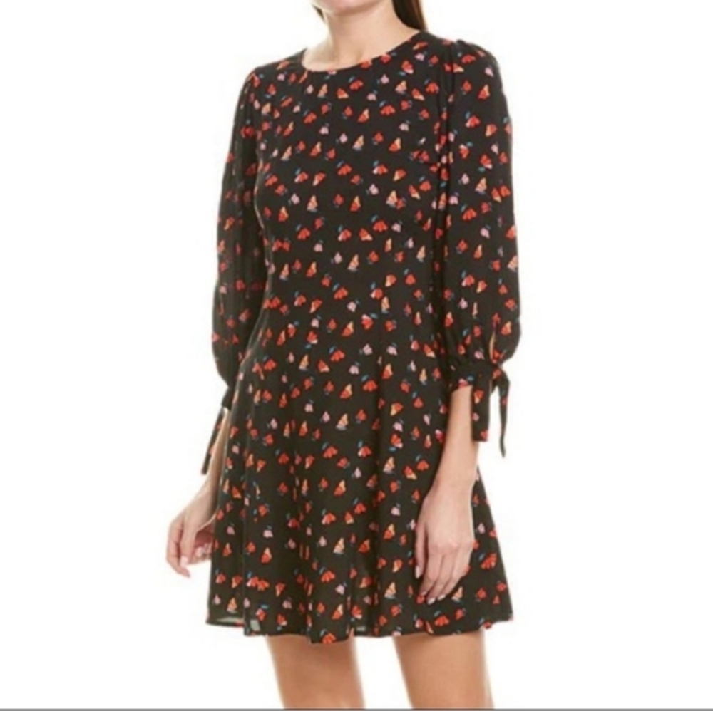 Velvet by Graham & Spencer Marnita ChallisTie Sleeve Dress Size L‎ Large